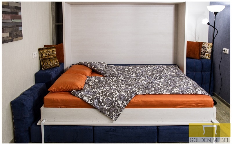 Шкаф-кровать трансформер с диваном 45